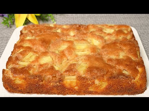 Kuchen in 5 Minuten! Der berühmte Apfelkuchen, der in ihrem Mund schmilzt! Einfach und lecker