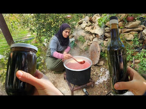 دبس الرمان الأصلي🔥تحضير مونة ٧٠ كيلو رمان لبناني🔥رمان صافي بدون أي إضافات❤️