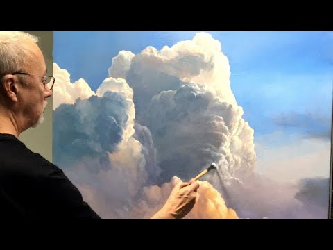 Landscape Oil Painting "Serenity in Blue" [Cloud Demo]