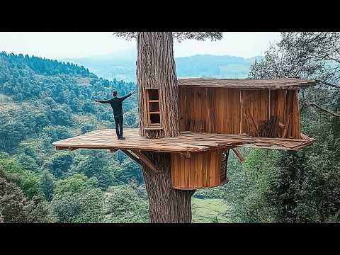 A Man Builds a Secret Tree House | From Start to Finish by @Wild_Hammer