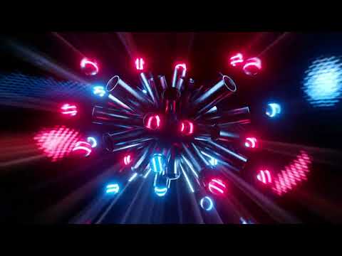 Neon Factory: Electrifying VJ Loop with Spheres and Tubes. 4K Looped Animation