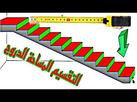 شرح نظري وعملي التقسيم المساحة الدروج لتركيب الرخام أو الزليج