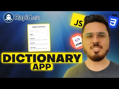 Creating a Dictionary app Using HTML, CSS & JavaScript + RapidAPI π₯