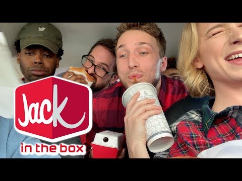 6 PEOPLE IN A TINY CAR - JACK IN THE BOX MUKBANG