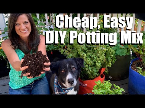 How to Make DIY Easy, Cheap Organic Potting Soil with 4 Ingredients/ Container Garden Series #2