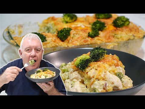 Easy Chicken Broccoli Rice Casserole with Cheesy Crunchy Topping