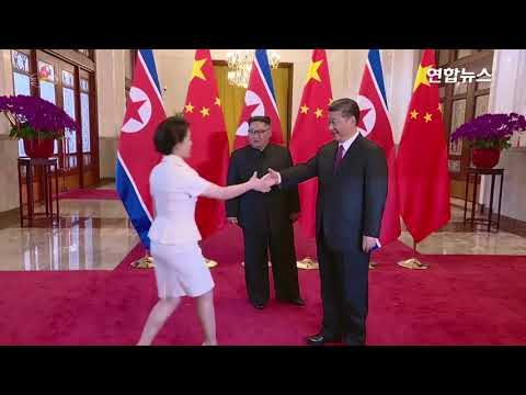 [풀영상] 북TV, 김정은 3차 방중 영상 공개…시진핑에 "탁월한 수령"