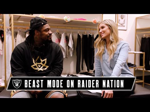 Marshawn Lynch Shows off His Beast Mode Store and Skittles Machine | Las Vegas Raiders | NFL