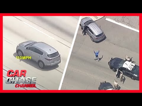 Wild LA Car Chase: Car reaches speeds over 100 MPH | Car Chase Channel