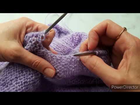 Как набрать петли из азиатского ростка на пройму рукава и начать вязать рукав. Всё просто!👍