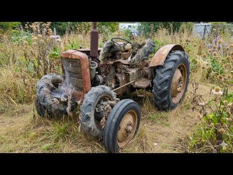Emergency repair of heavily rusted tractor // Broken rear axle