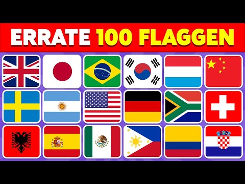 🚩 Guess the country in the flag quiz 🌍 | Can you guess 100 flags?