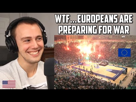 American Reacts to Basketball Fans and Atmosphere: USA vs. Europe