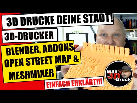 3D- Drucke Deine Stadt! Mit Blender & Open Street Map & Meshmixer