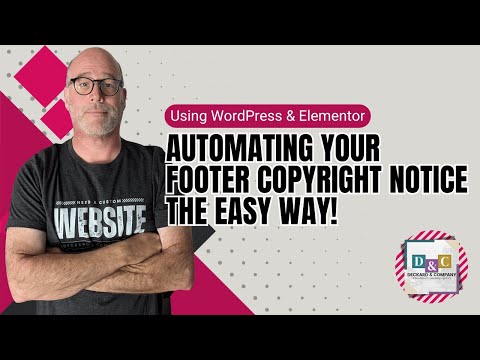 How to add a footer copyright notice to update automatically in WordPress using Elementor!