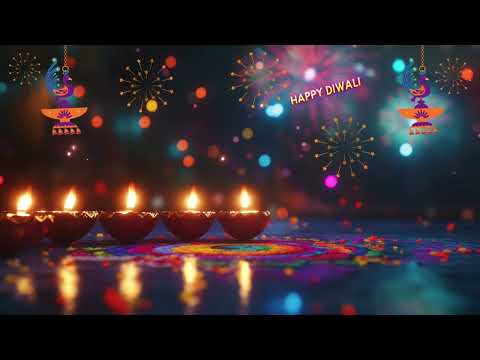 Diwali 4K Screensaver I Background I Instrumental Music I 1 Hour