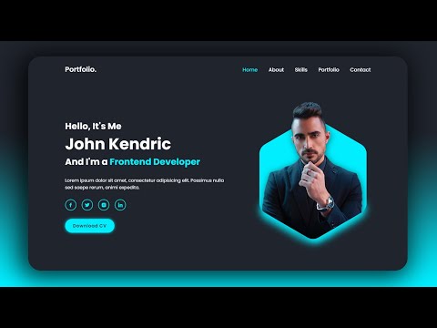 Animated Portfolio Website Template in HTML CSS & JS | Personal Website with Text Typing Animation