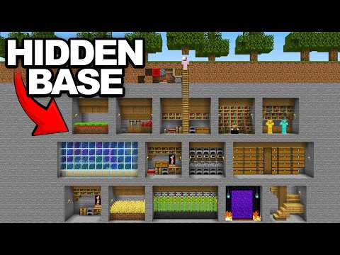 I Built A Hidden Underground Base In Minecraft Hardcore