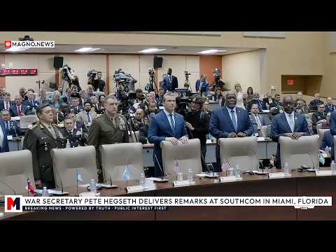 πΊπΈ WAR Sec. Pete Hegseth Hosts America's Military Leaders at SOUTHCOM Conference in Miami, Florida