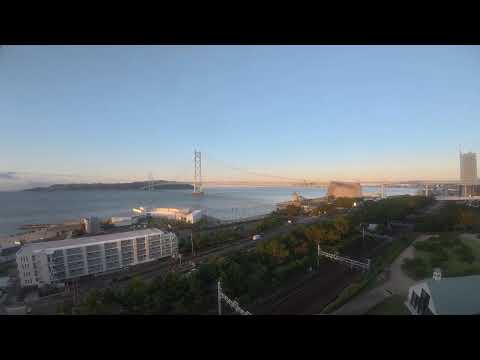 舞子ビラの朝光景 〜明石海峡大橋とともに〜 ｜ タイムラプス