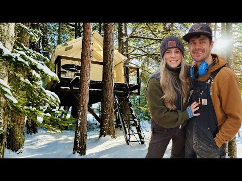 Subzero Temps and Snowstorms... We're Moving On. | Off-Grid Treehouse Build Ep. 33