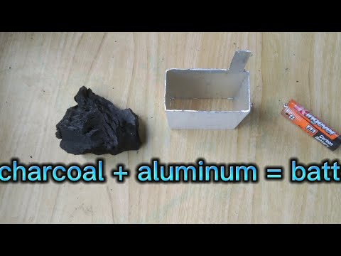 How to make charcoal battery with sea water and aluminum