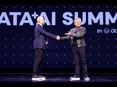 Jensen Huang, Founder and CEO of NVIDIA with Ali Ghodsi, Co-founder and CEO of Databricks