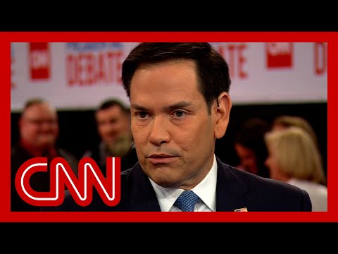 Sen. Marco Rubio reacts to CNN presidential debate