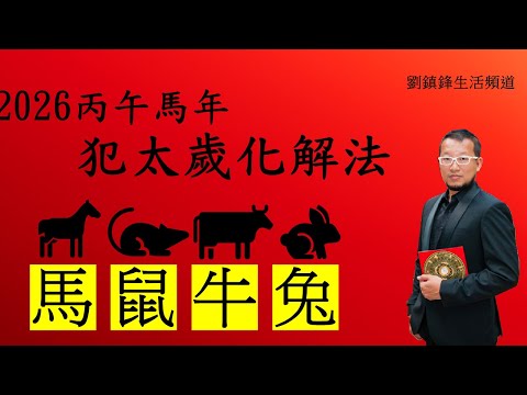 2026年 犯太歲化解| 修正版 | 馬 鼠 牛 兔 犯太歲點算好?|犯太歲|攝太歲|化太歲|劉鎮鋒生活頻道
