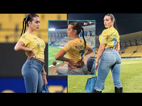 جورجينا رودريغيز صديقة كريستيانو رونالدو فى مباراة النصر السعودى - شوفوا الجمال ! هو فى كدا 💛❤️🙈