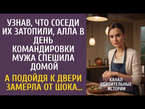 Узнав, что соседи их затопили, Алла в день командировки мужа спешила домой… А подойдя к двери…