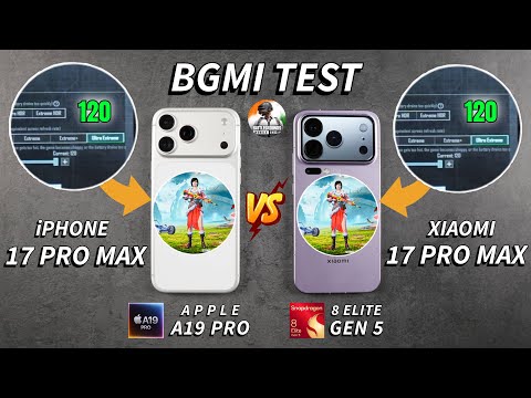 Xiaomi 17 Pro Max vs iPhone 17 Pro Max - 120 FPS BGMI Test, Heating & Battery Test | Shocked 🤯