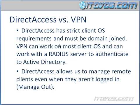 DirectAccess 2016 vs. VPN