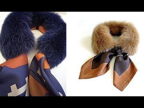 FUR COLLAR WITH A SCARF / HOW TO MAKE A FUR COLLAR WITH A SCARF