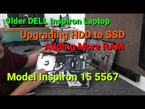 Dell Inspiron 5567 Replace HDD With SSD, Install Memory, Clean Windows Install.
