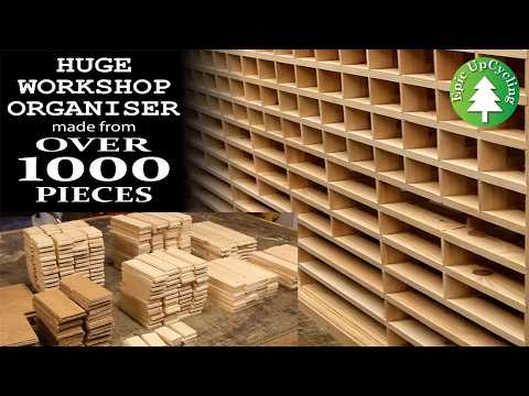 Huge Workshop Organiser Made From Recycled Pallets. Over 1000 Separate, Hand-Sanded Pieces.