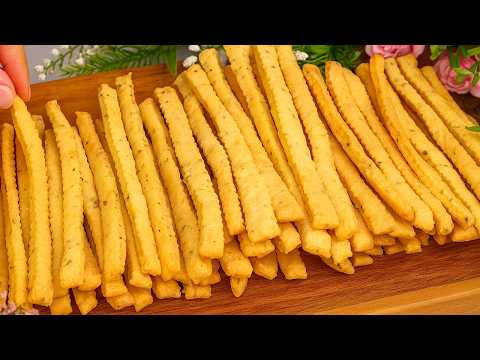 Mix flour with water! Crispy garlic sticks! Without eggs and milk, in 5 minutes!