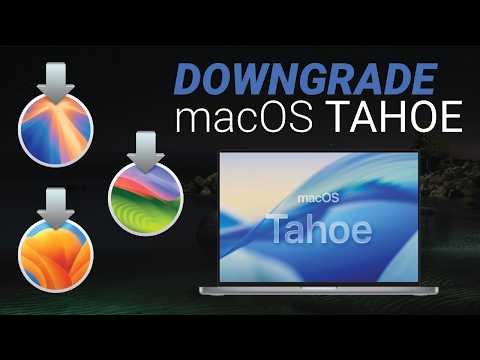 How-to Downgrade macOS Tahoe to Older macOS (Sequoia, Sonoma, etc.) - Apple Silicon Mac