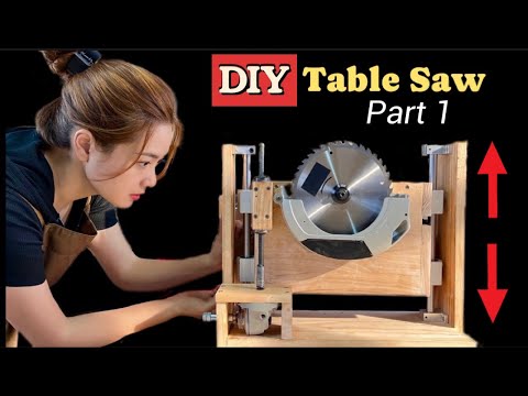 I Built A Table Saw With A Lifting Mechanism | DIY Table Saw ( Part 1)