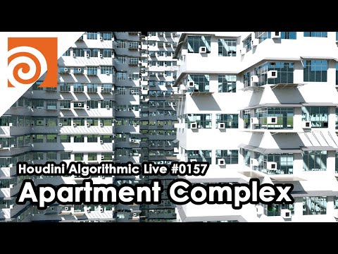 Houdini Algorithmic Live #157 - Procedural Apartment Complex
