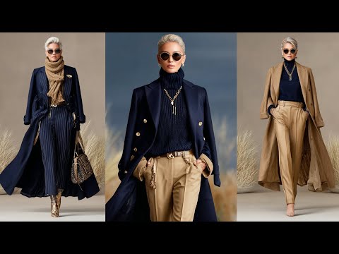 Ralph Lauren Fall Winter 2025 | Elegant Navy & Camel Outfit Ideas for Women Over 50