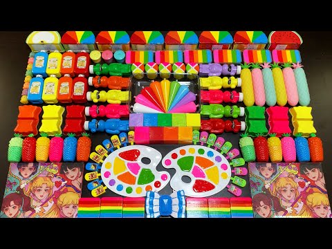 RELAXING WITH CLAY PIPING BAGS VS EYE SHADOW VS GLITTER ! Mixing Random Things Into Slime #5145