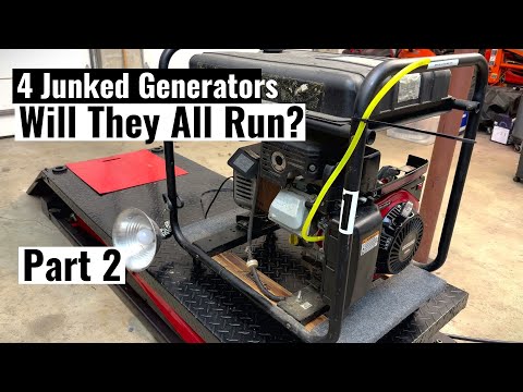 Abandoned Campbell Hausfeld Generators (Part 2) - No Power Output, Obsolete Carburetor Damaged