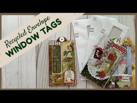 🐿️ 3 Pocket Recycled Junkmail Envelope Window Tags (Giveaway Ended)