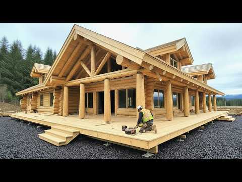Family of 7 Builds Amazing LOG HOUSE in Alaska in 2 Years | Start to Finish by @Montana Haven - Alaska Edition