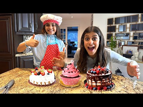 Deema and Sally share ideas selling cake for Fundraiser