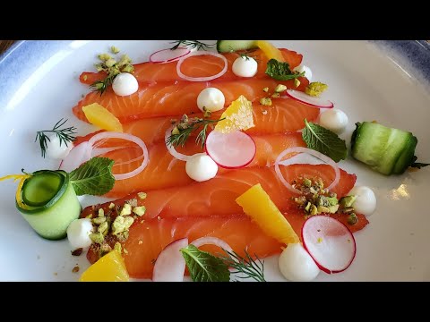 Cured salmon and plating (part 2).