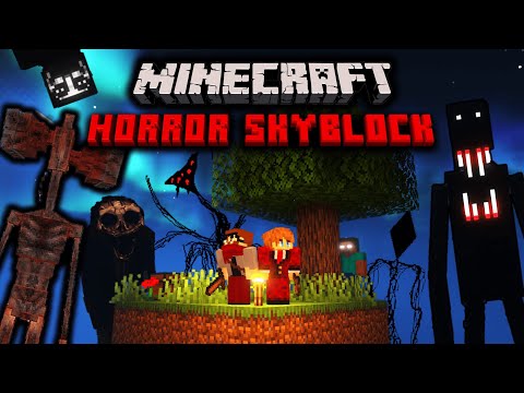 2 Idiots Add EVERY Minecraft Horror Mod To Skyblock [FULL MOVIE]