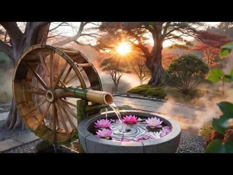 Soothing Spa Piano Music 🌿 Relaxing Sleep Music & Nature Sounds - Bamboo Water Fountain - Calm Music