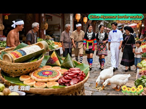 The China-Myanmar border market is a gathering place for wild delicacies with unique flavors.